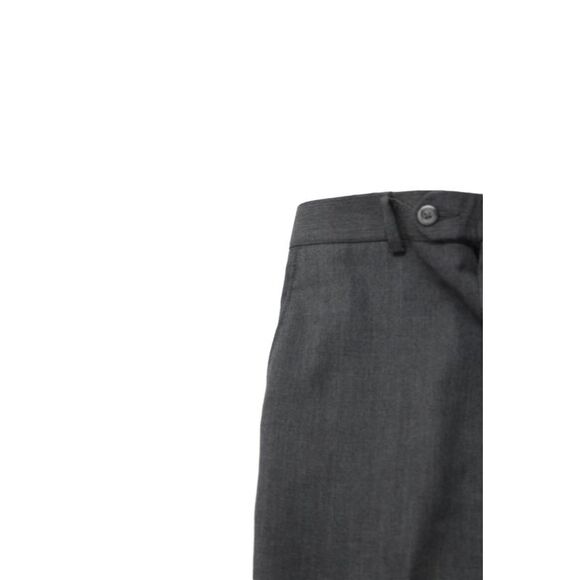 Coppley Mens Zipper Fly Pleated Straight Leg Dress Pants Gray Wool Size 29 - Picture 3 of 5